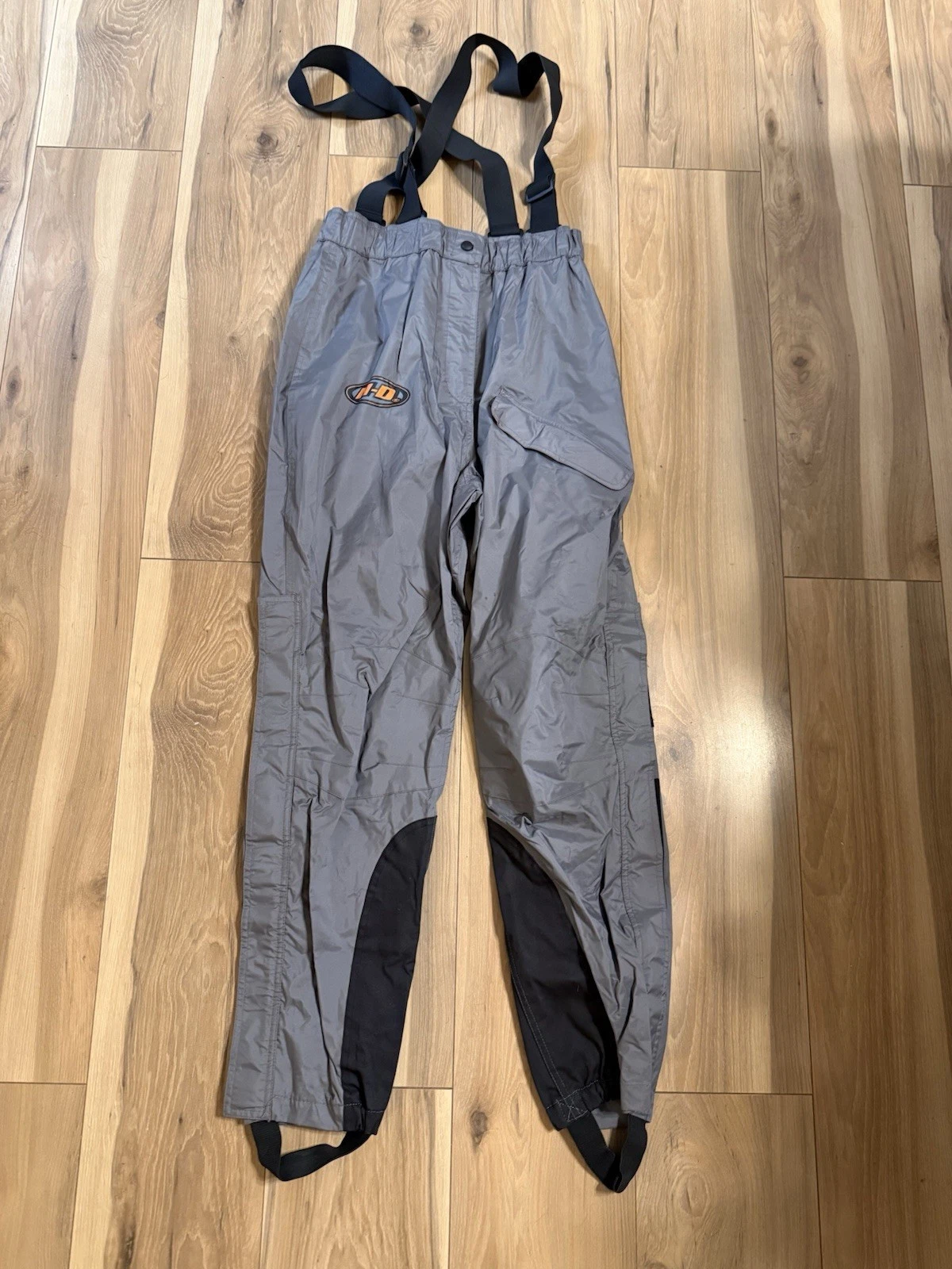 Harley Davidson Snowmobile Bib Motorcycle Overall Pants Gray Rain Windbreaker M