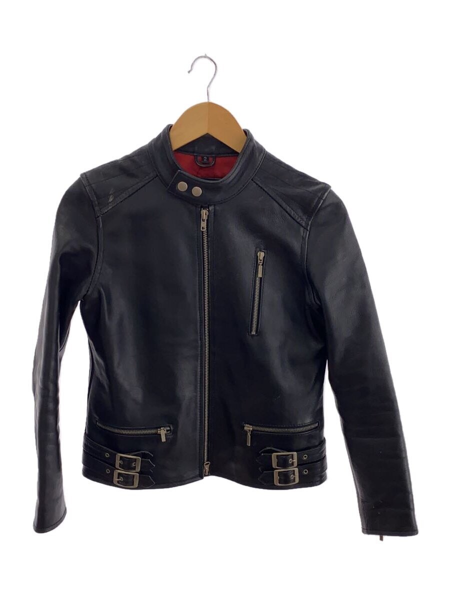 Horn Works Single Riders Jacket/-/Leather/Blk/Plain 3476