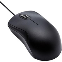 Amazon Basics USB Maus Kabelgebunden Leise 3 Tasten 1000 DPI Schwarz Optisch
