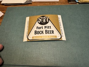 Fort Pitt Brewing Co BOCK beer Bottle Label Unused Smithton Pa￼12oz