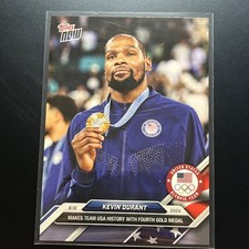 2024 Topps NOW Olympics Team USA Kevin Durant FOURTH GOLD MEDAL Base #28 (D1)