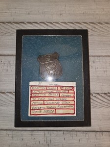 Vintage Novelty Souvenir Badge Old West Indian Police With Case