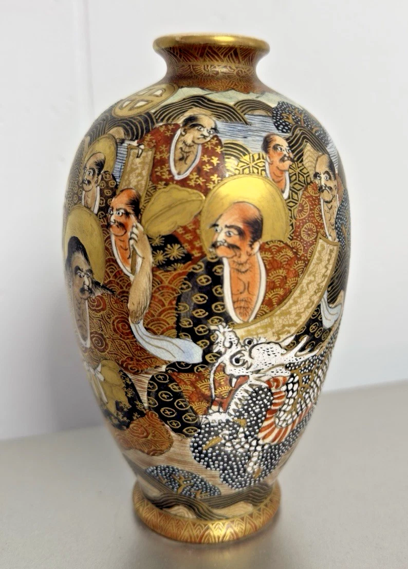 萨摩在日本古董花瓶| eBay
