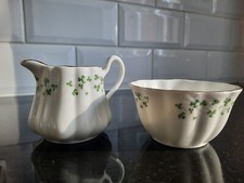 Royal Tara Shamrock  - Open Sugar Bowl and Milk / Creamer Jug