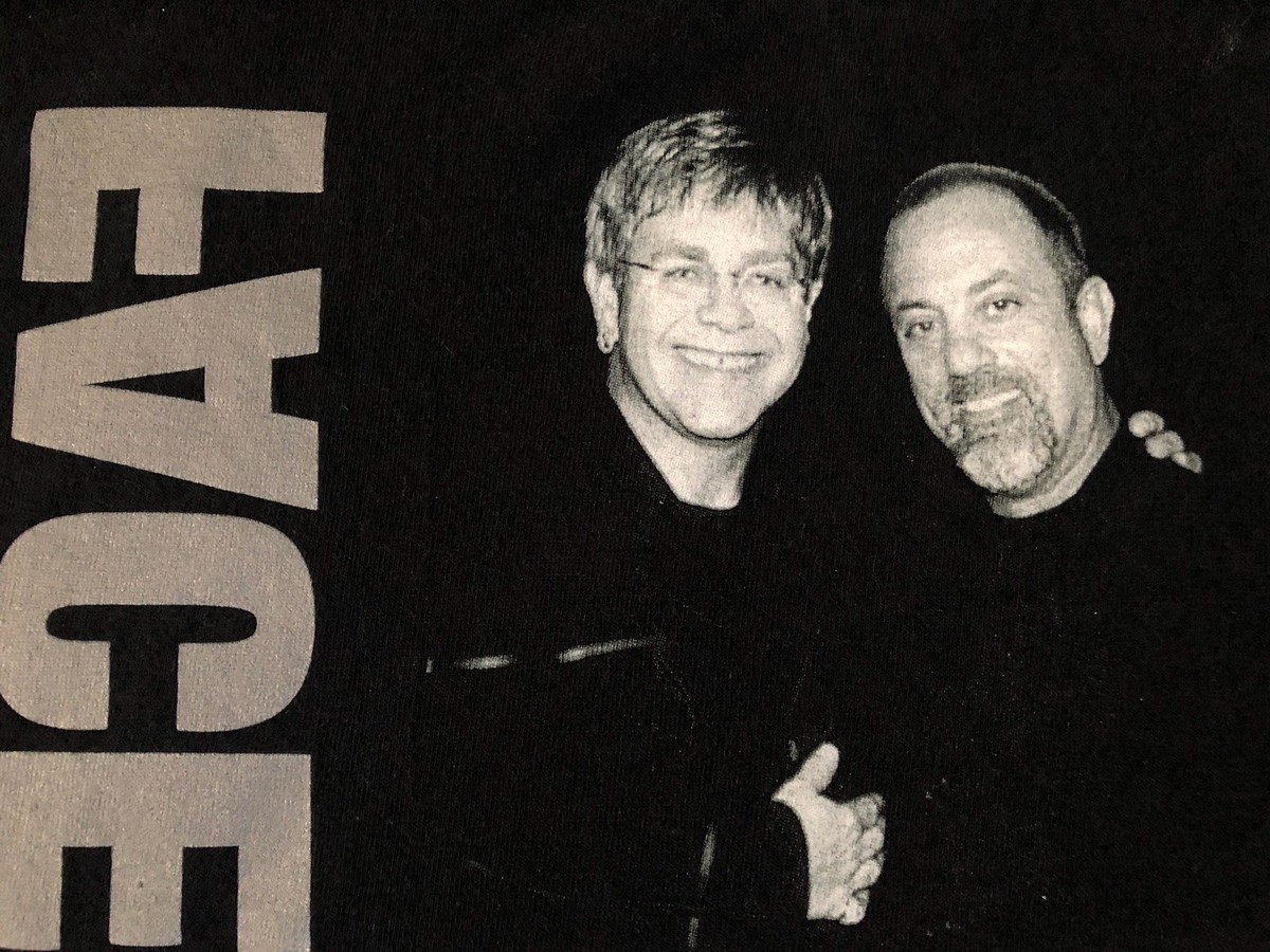 トップス 00s ELTON JOHN BILLY JOEL FACE 2 FACE T Vintage Face 2 Face Billy Joel & Elton John in the City of