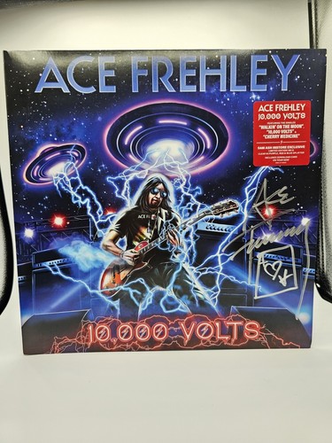 KISS ACE FREHLEY 10,000 VOLTS SIGNED SPLATTER VINYL LP SAM ASH EXCLUSIVE & BONUS - Picture 10 of 19