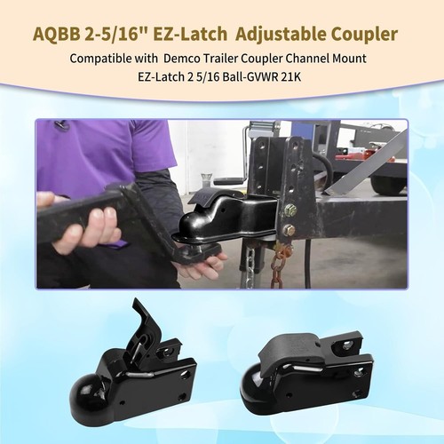 14040-81 2-5/16" EZ-Latch Adjustable Coupler Compatible Demco Trailer Coupler - Picture 4 of 6