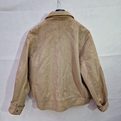 Coat By Emporio Fashion. Sample. light Brown Faux Suede/Faux Fur Lined. Size L - Picture 8 of 13