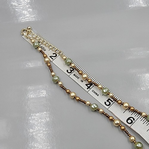 Tribal Style Necklace Art Deco Y-drop Rhinestone Beaded Dangle 19" - Picture 2 of 12
