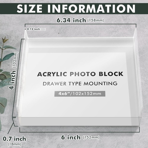 Lot 2-6 PK Koala Acrylic Photo Picture Frames 4x6 Desktop Self Standing Clear - 第 2/8 張圖片