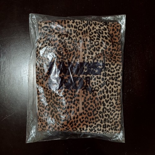 NEW Lands End Women's Fleece Pullover Tan Brown and Black Leopard Print size PXS - Picture 4 of 5