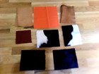 Tanned Leather Cowhide 6" 7" 10" & 12" Square Pieces For Crafts Leatherwork 9 Ea