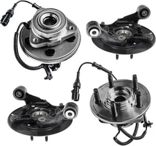 4pc Rear Steering Knuckles Front Wheel Hub Bearings Kit for Explorer Mountaineer