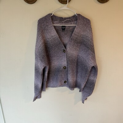 Gap Cozy Button Front Cardigan Sweater Purple Size XXL NWOT
