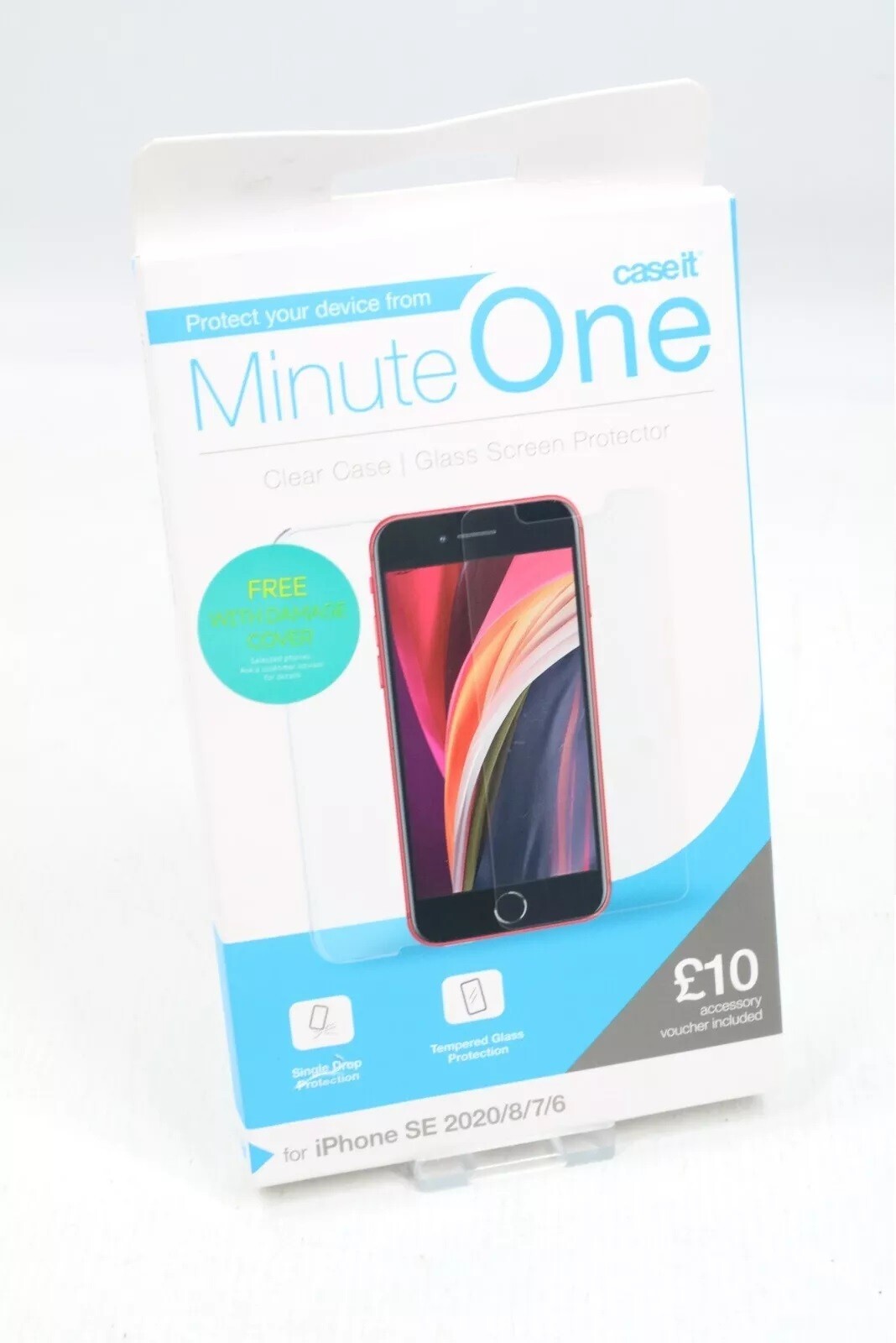 iPhone SE Phone Case and Screen Protector TPU Flexible Gel Minute One Bundle