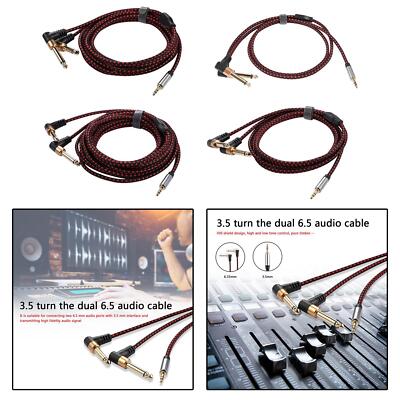 Audio Kabel Mini Stecker 3,5mm Zu Dual 6,35mm 1/4 Stecker Männlichen DJ