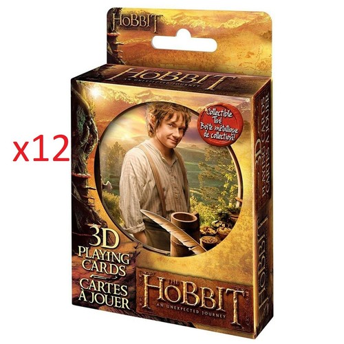 The Hobbit 3D Lenticular Playing Cards Deck in Collectible Tin x12 CASE CARTON - Picture 4 of 6
