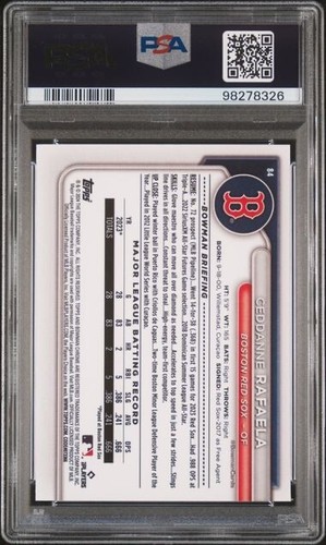 2024 Bowman Chrome Mega Box 84 Ceddanne Rafaela Rookie RC PSA 10 - Picture 2 of 2