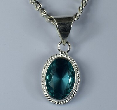 Natural Oval Green Amethyst 8.25 Ct/13 mm Gemstone Certified Birthday Pendant