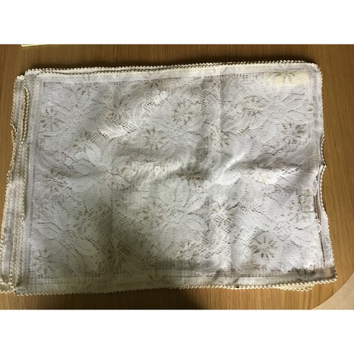 Vintage White/Gold Sparkle Placemats 15” x 20” set of 4 NEW - Picture 4 of 5