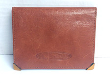 Vintage Oscar De La Renta Bond Street Leather bi-fold Wallet tan