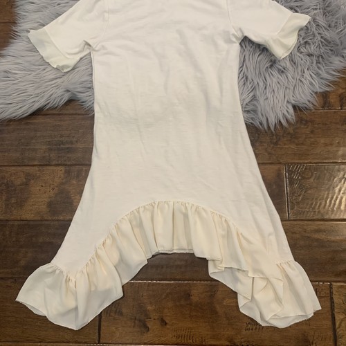 Joyfolie Girls Dress Size 10 Ivory Sequin Stars Short Sleeve Cream - Picture 8 of 8