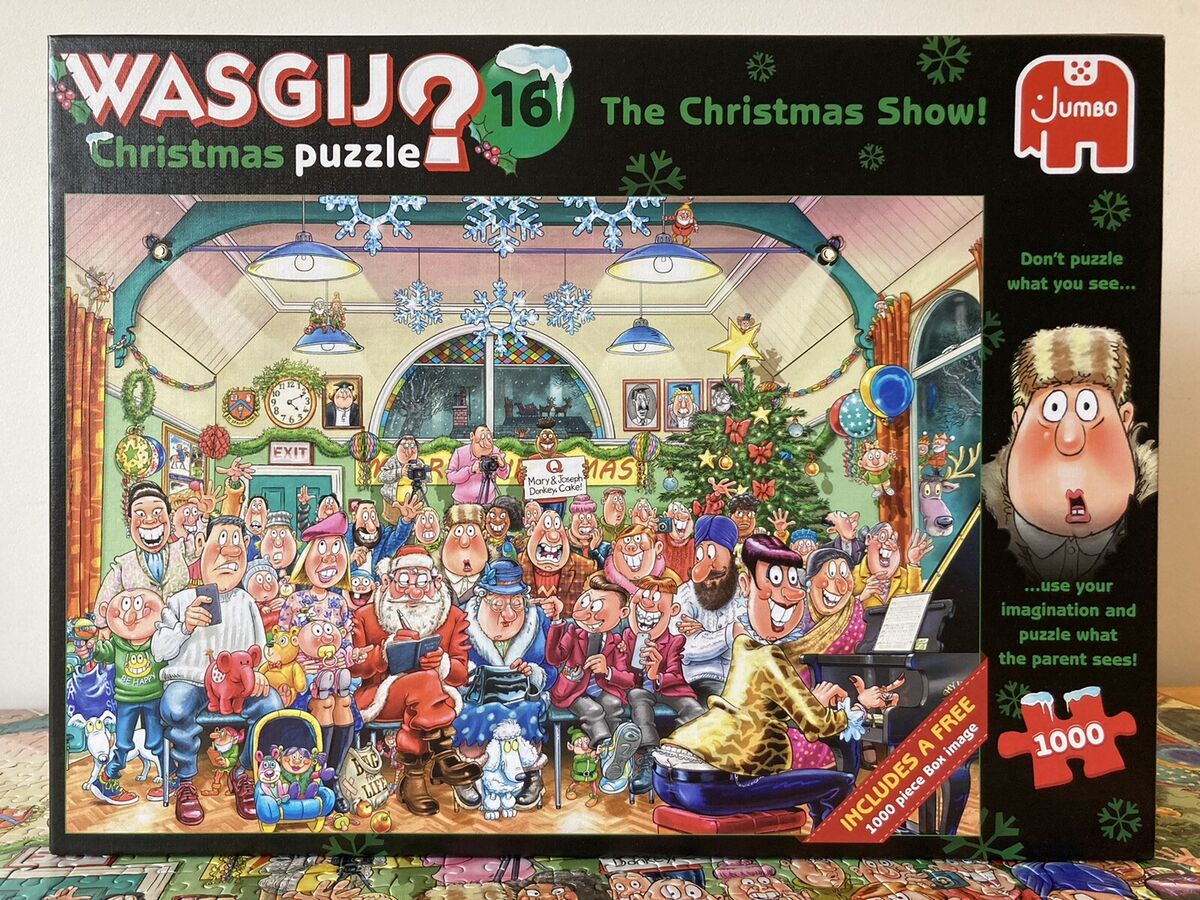 Jumbo WASGIJ? 16 The Christmas Show! 1000 Piece Jigsaw Puzzles x 2 - Complete Jumbo WASGIJ? 16 The Christmas Show! 1000 Piece Jigsaw Puzzles x 2 - Complete