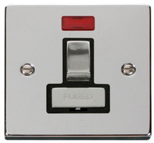 Click Deco Polished Chrome Switched Fused Spur with Neon VPCH752BK