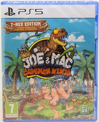 PS5 - Neu Joe & Mac: Caveman Ninja (T-Rex Edition) PlayStation 5 Neu & Versiegelt