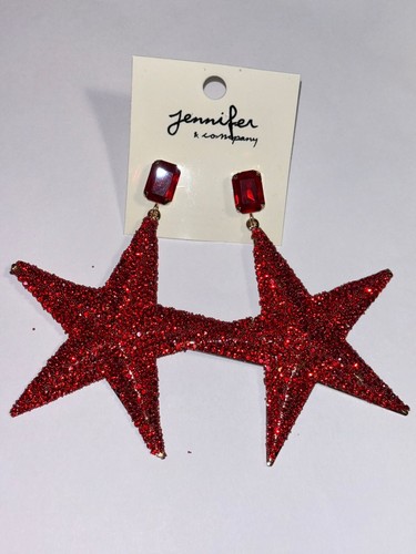 Jennifer Womens Fashion Rhinestone Mystic Top Shine Star Shape Dangle Earrings - Picture 9 of 28