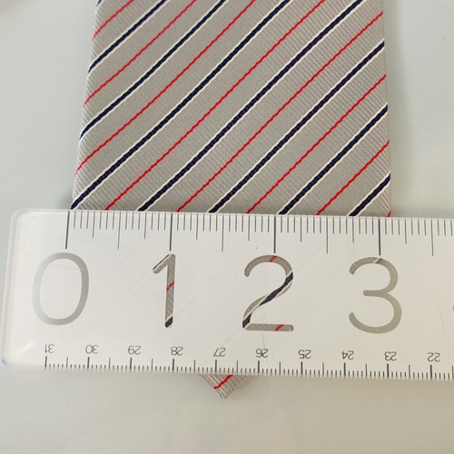 Brick House Neck Tie Mens Blue Gray Striped Solid Classic Suit Tokyo Shirt NWT - Picture 8 of 10