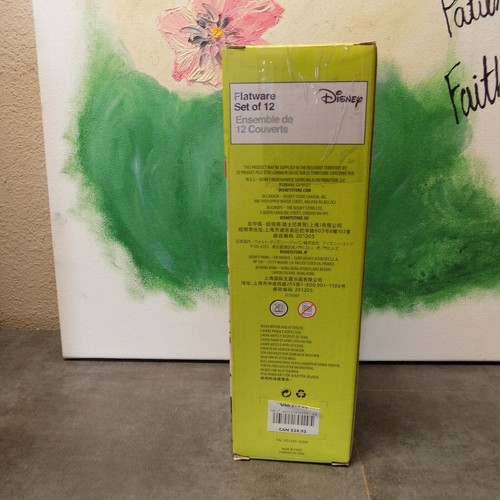 Disney Store Mickey Mouse Icon Blue Green White 12 Pc Flatware Set NEW - Picture 3 of 6