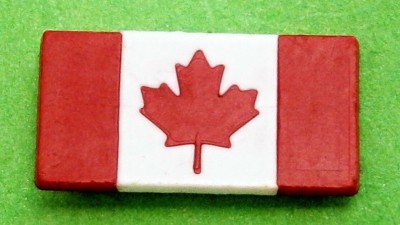 F763a*) Rot-weiße kleine kanadische Kanada Ahornblatt Flagge Krawatte Anstecknadel Abzeichen