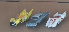 All 3 Silver Screen Tjet HO Slot Car Bodies Scuffed Speed Racer & X & Christine