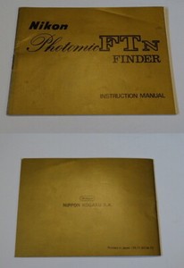 Vintage Original Nikon Photomic FTn Finder Instruction Manual 70.11.BO Japan VGC