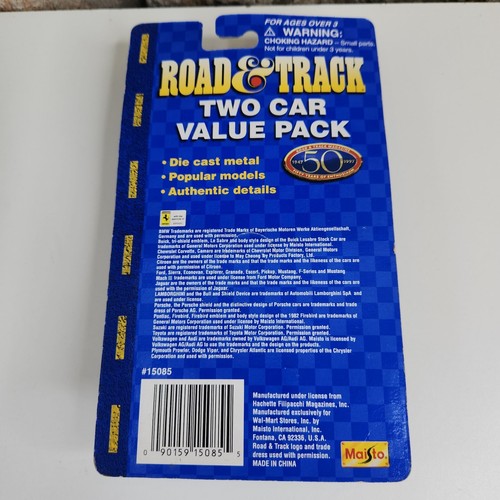 Road & Track 2 Diecast Car Pack "Dodge Viper GTS & Dodge Viper GTS-R" Maisto NOS - Picture 7 of 7