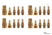 20 pc SOLID BRASS Quick Coupler Set Air Hose Connector Fittings 1/4 NPT Tools