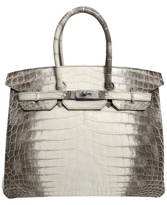 Hermes Birkin 35 Diamond Himalayan White Matte Crocodile 18k White Gol