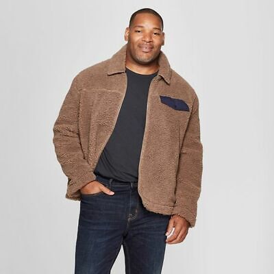 Men's Big & Tall Casual Fit Shirt Jacket Goodfellow & Co Khaki 4XBT Beige