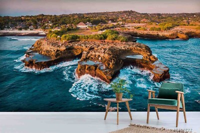 3D Sea City Landscape Nature Wallpaper Wall Murals Removable Wallpaper