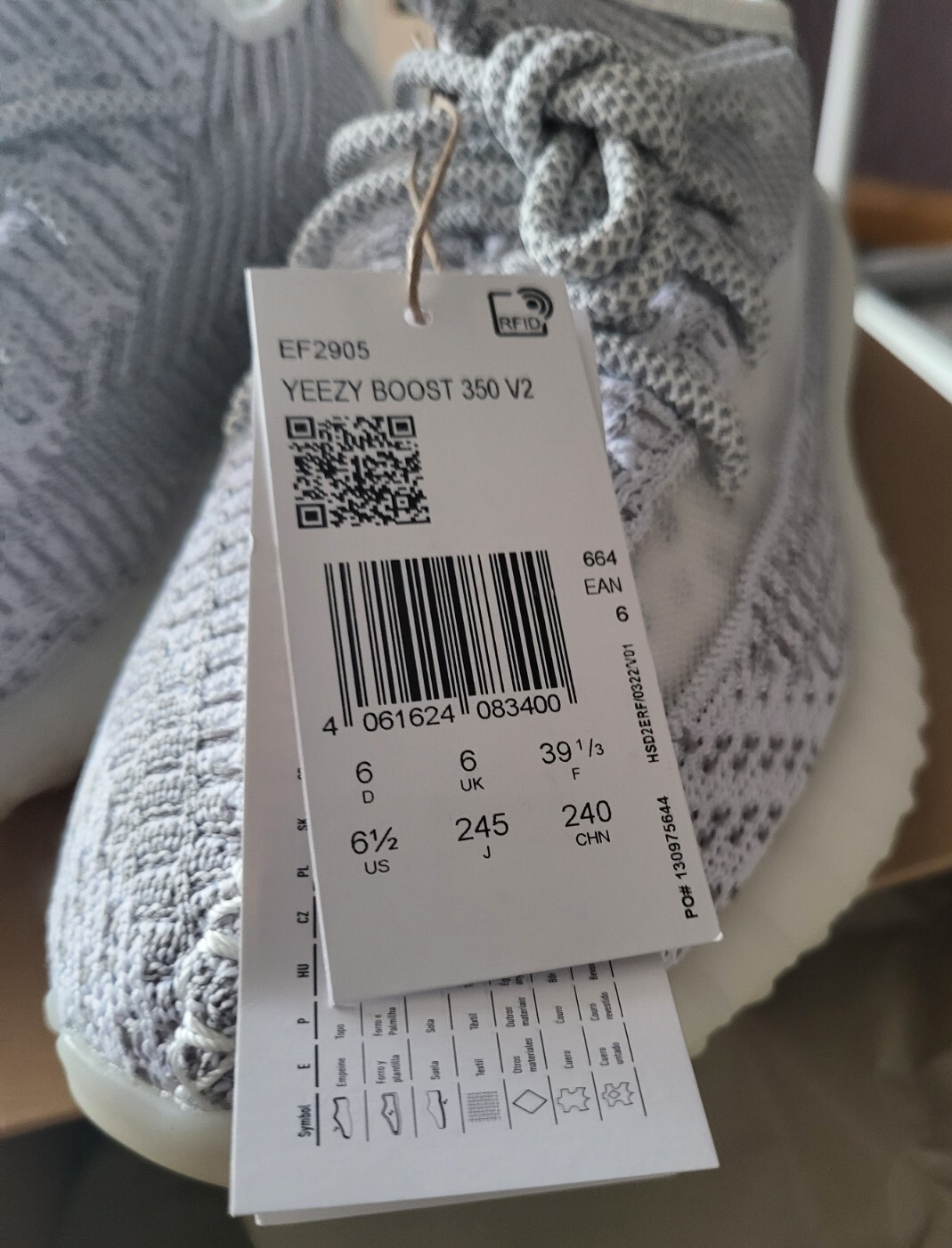 Yeezy Boost 350 Static Non Reflective Size UK 6 BNWT image 10