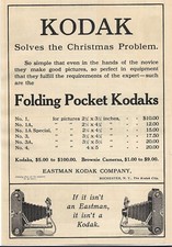 Antique Eastman Kodak Co. - Folding Film Cameras - 1908-1912 AD LOT Collection