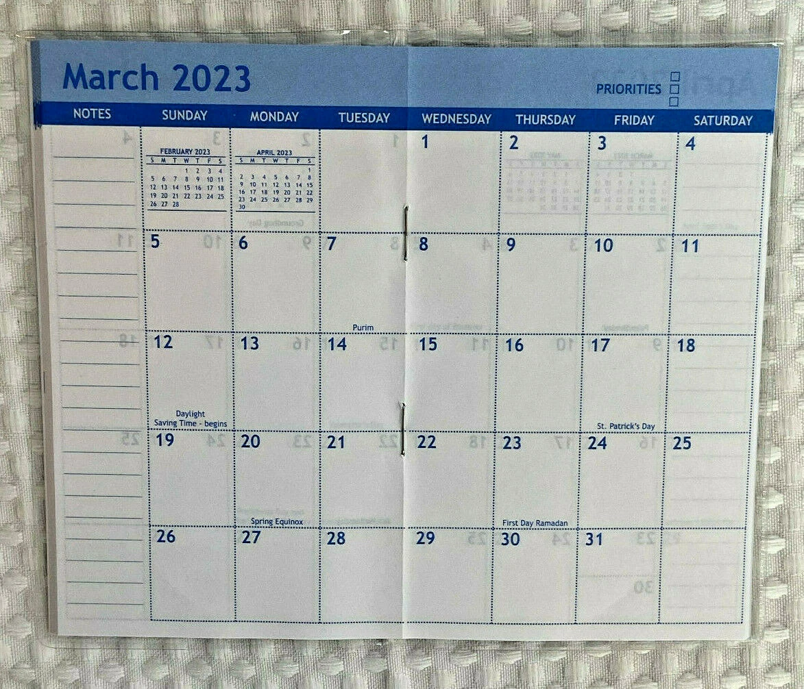 2022-2023 2-Year Calendar Appointment Agenda Monthly Date Pocket Planner  3x6 4x6 | eBay