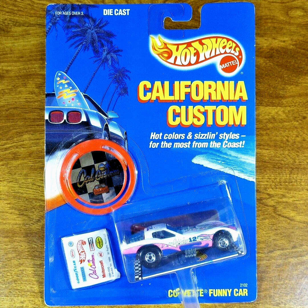 Hot Wheels California Custom Corvette Funny Car White BW Blackwall