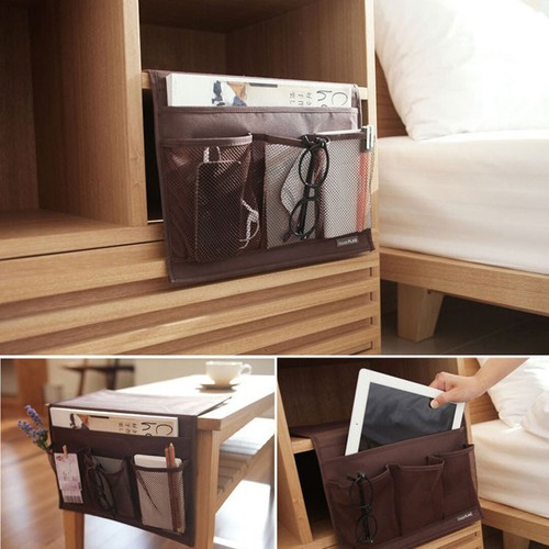 Sofa Bedside Bed Caddy Pockets Organizer Hanging Bag Holder Phone Remote Storage - Picture 5 of 16