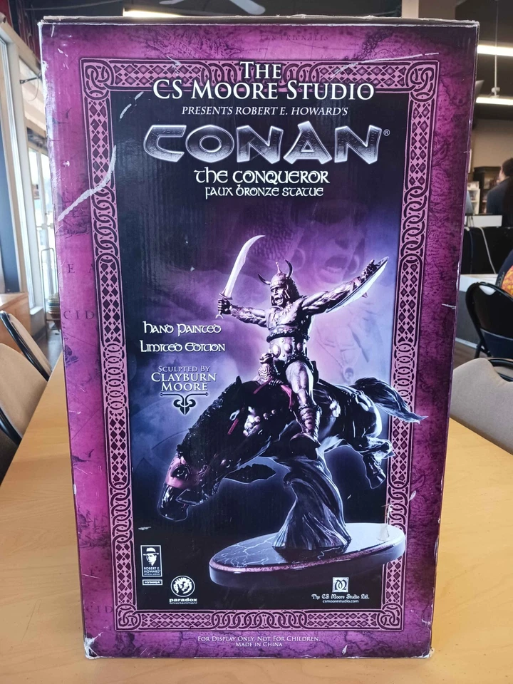 CS Moore: Conan the Conqueror Faux Bronze Statue - Frank Frazetta - 129/300 - Image 3 of 4