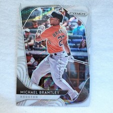 2020 Panini Prizm White Wave Michael Brantley #57 Houston Astros