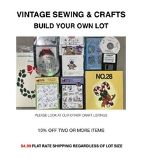 BUILD A LOT VTG SEWING EMBROIDERY MACHINE DESIGN SHEET CD MEMORY CARD CARTRIDGES