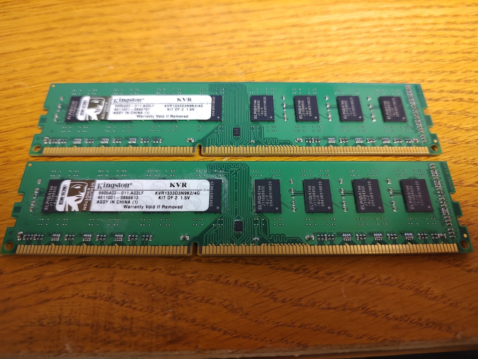 Kingston ValueRAM 4 GB DIMM 1333 MHz DDR3 SDRAM Memory (KVR1333D3N9K2 ...