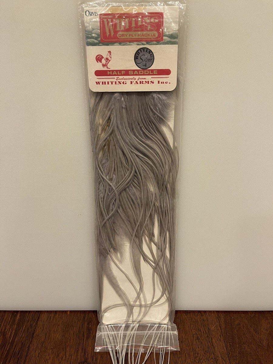 【未使用】 Whiting Light dyed Dun #Silver Whiting Silver Label Rooster - 1/2 Saddle Light Dun - Fly